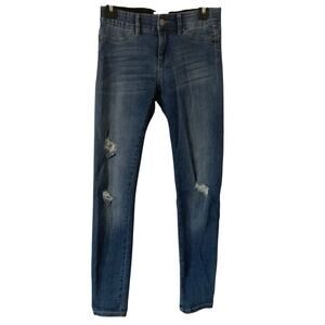 Juicy Couture Jeans Blue Denim Size 2 Skinny Distressed Elastic Waist